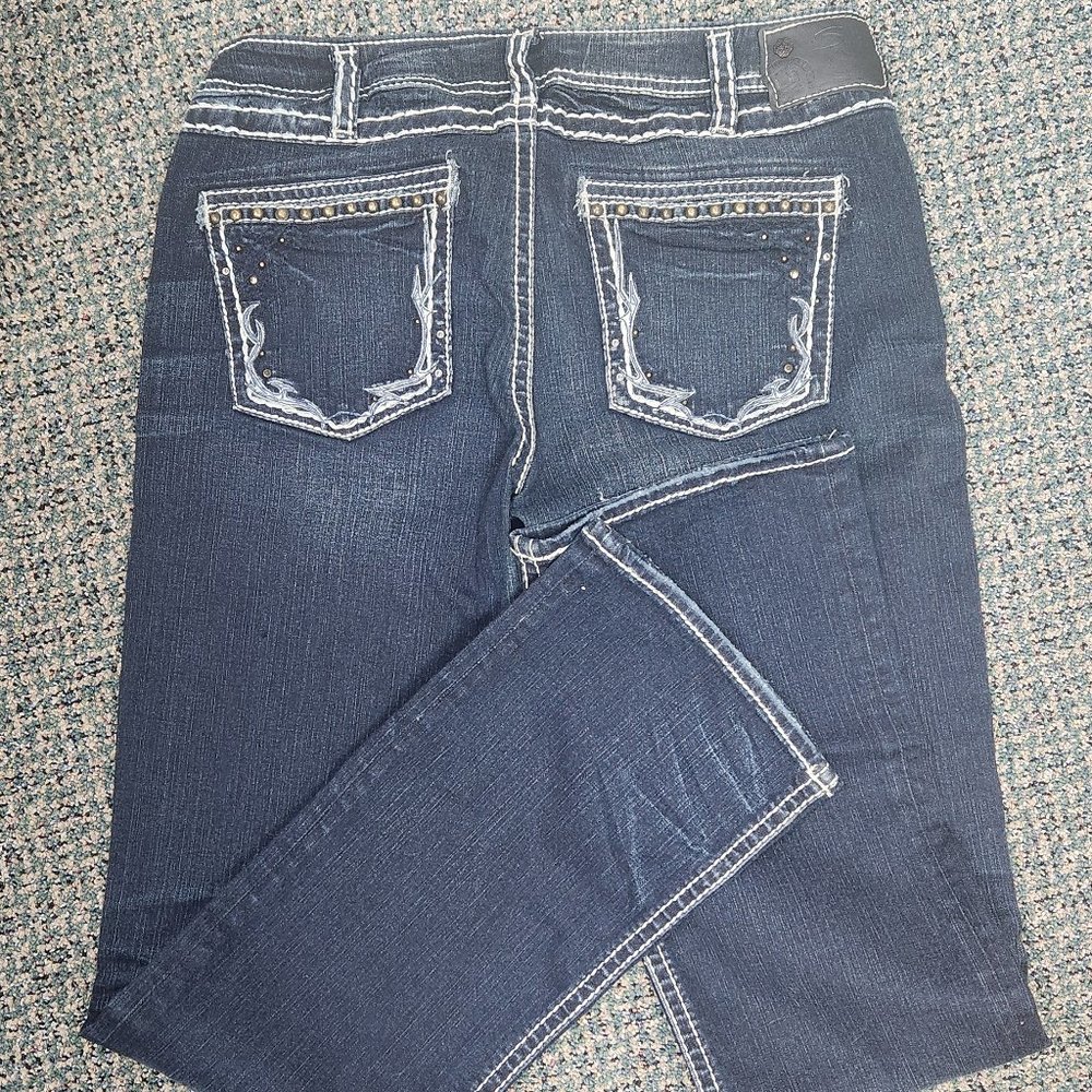 Women's Silver "Tuesday" Blue Jeans Mid Slim Boot W 31 L 33 - Picture 8 of 12